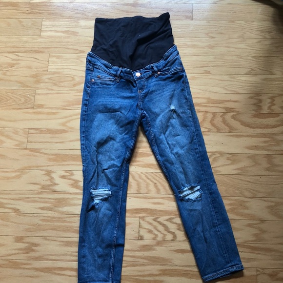 H&M Jeans Maternity Jeans Hm Size 4 Cropped Poshmark